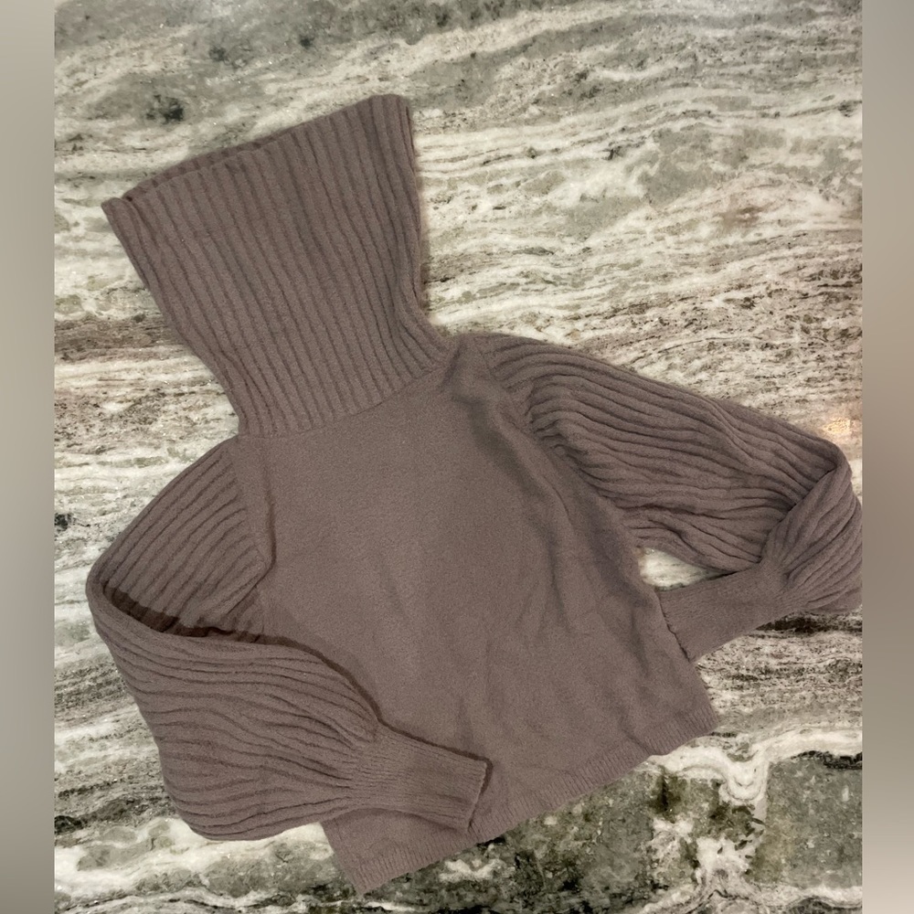 NWT Express Cowl Neck Sweater Grey Women’s Size XXS